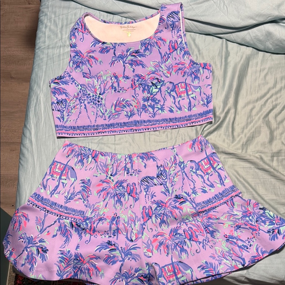 Lilly Pulitzer Neri Set  Lilac Verbena Fruity Monkey XL